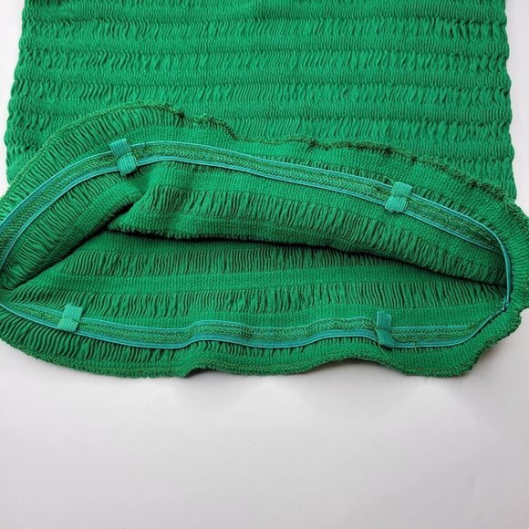 Green Sexy Crop Top Strapless Tube Top Smocked Stretchy Summer Bandeau - NEW - Picture 7 of 10